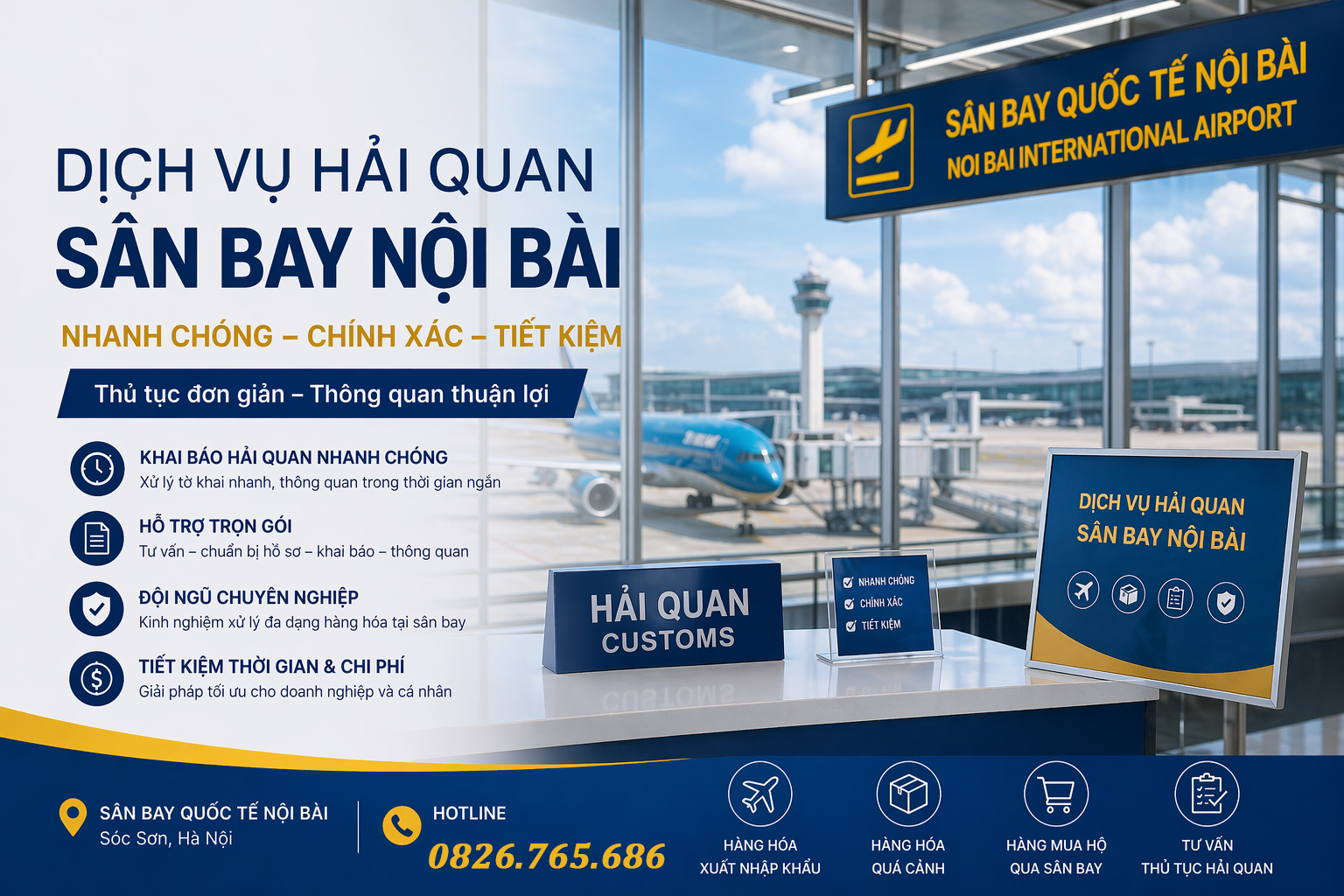 Dịch vụ hải quan tại sân bay Nội Bài