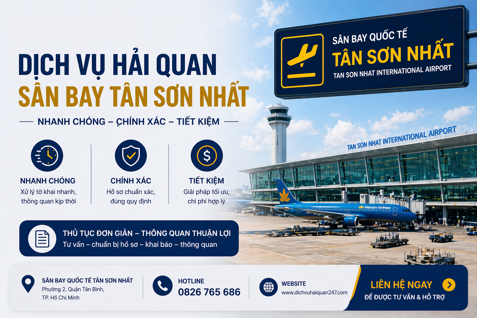 Dịch vụ hải quan tại sân bay Tân Sơn Nhất HCM