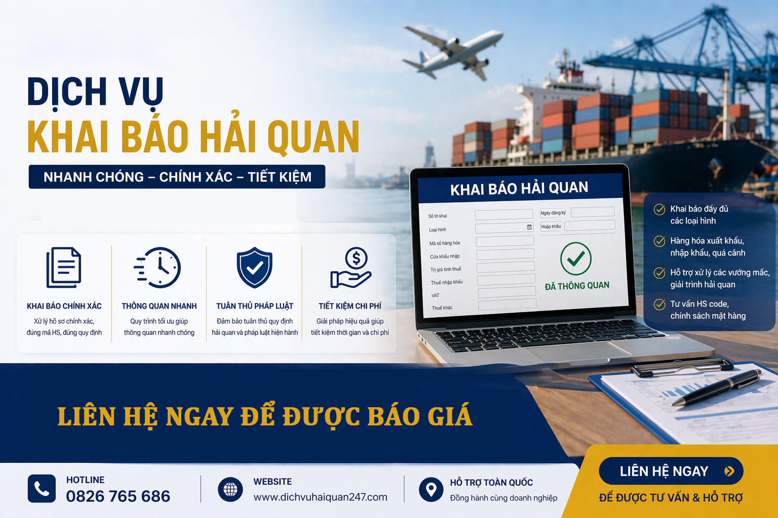 Dịch vụ khai báo hải quan