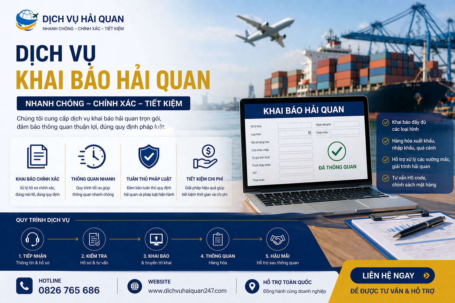 Dịch vụ hải quan xuất nhập khẩu - khai báo hải quan