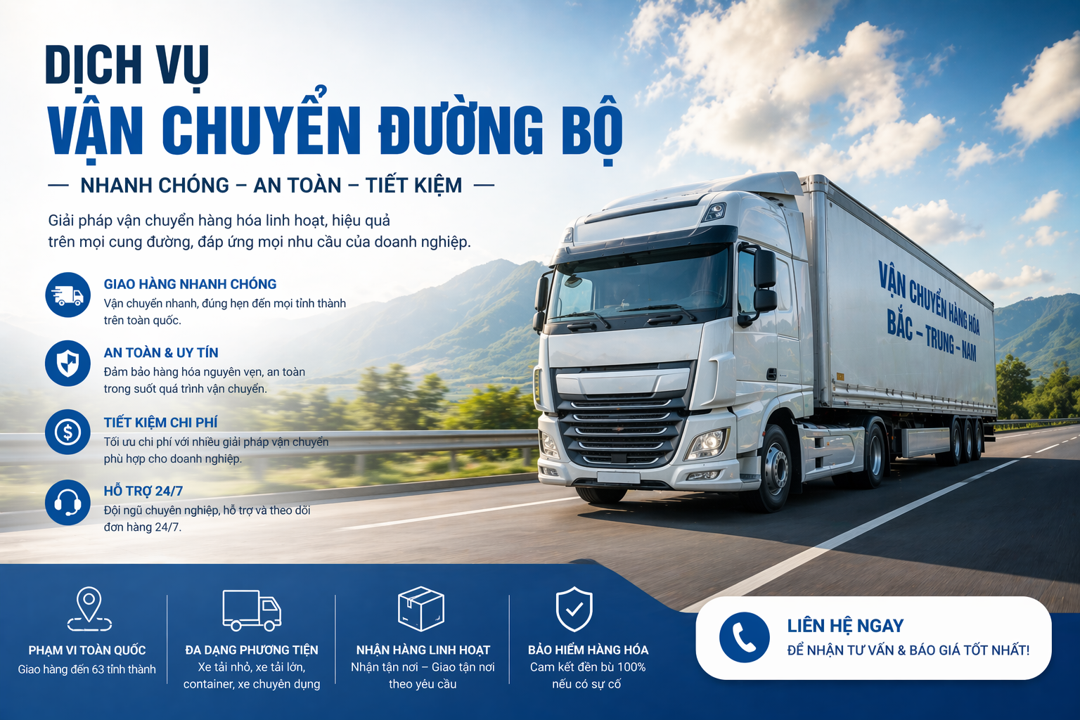 Dịch vụ vận chuyển hàng hóa đường bộ